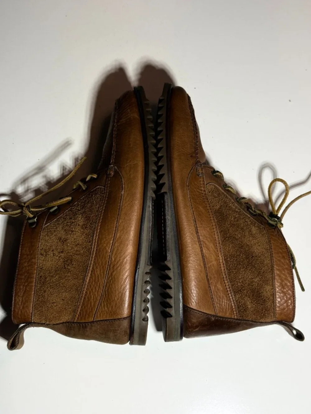 Vintage Bostonian Fantastic Double Leather Moccasins Leather Sole Mens Size 10 M